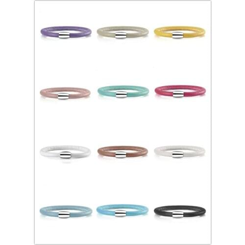 20cm Single Layered Mixed colors leather Endless Bracelet Diy Jewelry