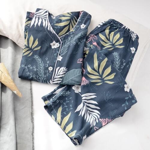 Fdfklak Pyjama Femme Coton Home Clothes For Women Pajamas Sleepwear Print 2 PJ Set 2002 Summer New Comfortable Sleep Clothes
