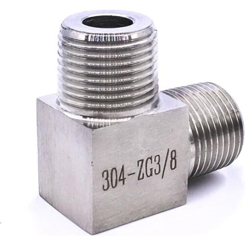1/8" 1/4" 3/8" 1/2" 3/4" 1" BSP Male Thread 304 Stainless Steel Elbow High Pressure Resistant Pipe Fitting Connector