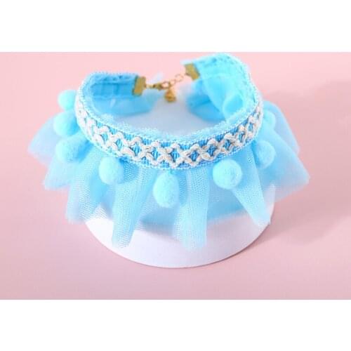 Cute Lace Princess Cat Collar Adjustable Bib Collar Sweet Hairball Pet Neck Strap Simplicity Cat Dog Photo Fashion Accessories