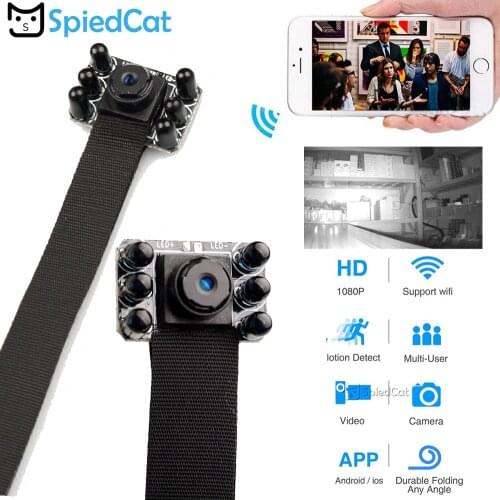 Full HD 1080P Night Vision Mini Lens Wireless WIFI IP P2P Network Webcam DIY Module Motion Activated Micro Surveillance Camera