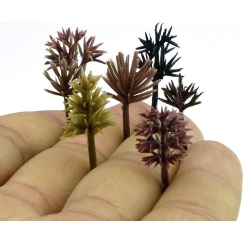 2-3cm 100pcs Architecture Scale Model Tree Trunk Toys Decorations ABS Plastic Miniatures DIY Plants For Diorama Trees Making Kit