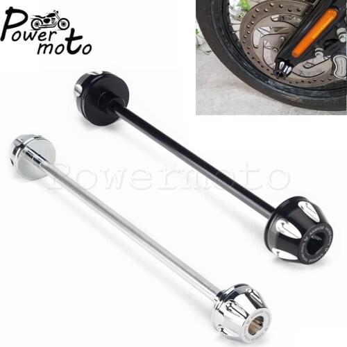 Motorcycle Front Axle Sliders 3D Engraved Ball Cut CNC Wheel Fork Crash Pad For Harley FAT BOY Front Wheel Protection 2018-2021