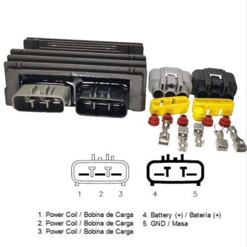 Motorcycle Voltage Regulator Rectifier For Honda MUV 2A 700 de 2009 a 2013 31600-HP5-601 Ignition Motorcycle Black DC 12V New
