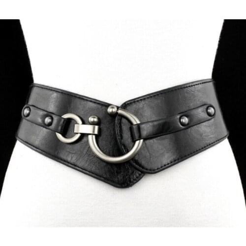 Womans Belts Womens Belts 2021 New Belt Womens Elastic Belt Wide Stretch Pu Leather Belts Girl Ceinture Black Brown Red