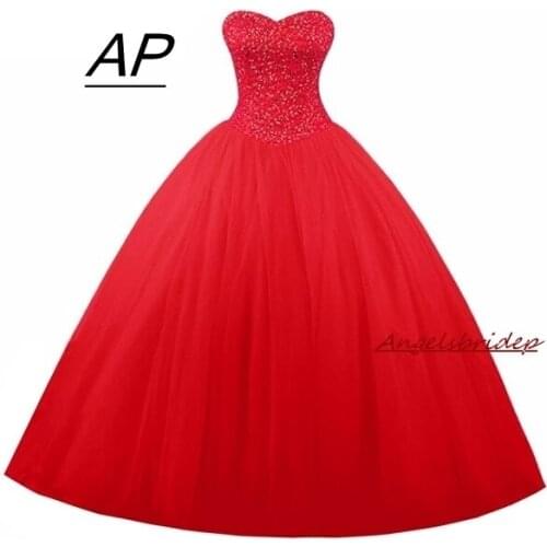 Angelsbridep Luxury Sweetheart Ball Gown Quinceanera Dress 2021 Vestidos De 15 Anos Beads Special Occasion Princess Party Gowns