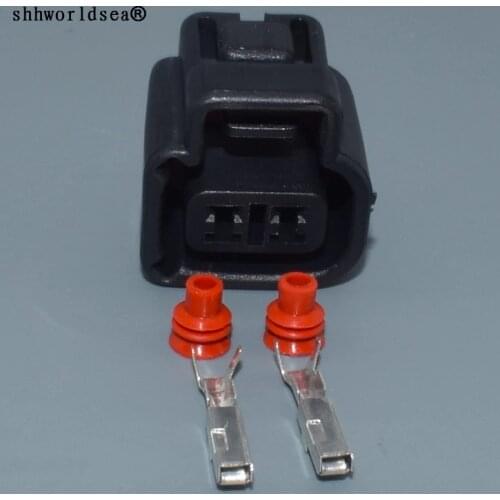 Shhworldsea 2Pin Way 2.0mm Black Auto Waterproof Female Connector With Terminals For Nissan Car DJ70230Y-2-21