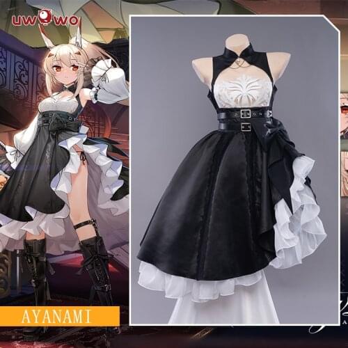 PRE-SALE UWOWO Game Azur Lane Ayanami Destroyer Cosplay Costume Cute Maid Dress Girls Outfits Costumes
