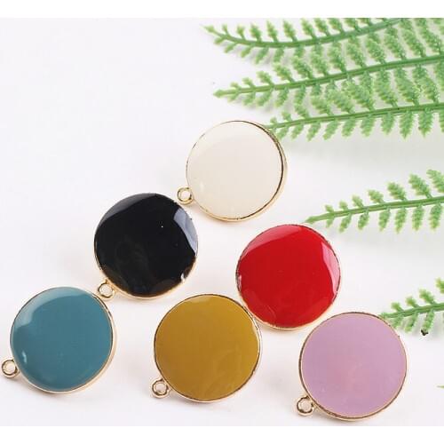 Ritoule DIY handmade jewelry accessories simple circle with hanging alloy anti allergy earrings earrings materials