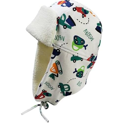 Winter Hat Boy Girl Beanie Earflap Animal Warm Cotton Fleece Outdoor Accessory For Toddler Baby