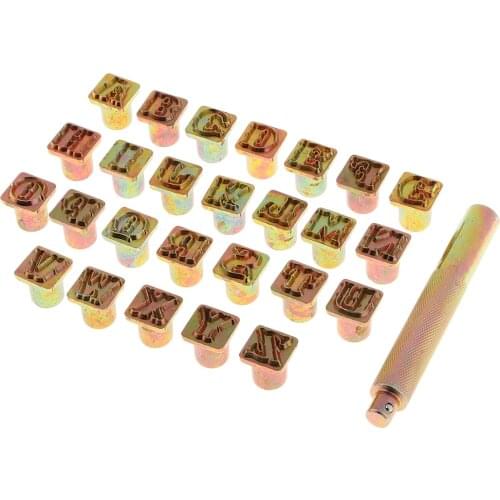 1 Box/26pcs Letter Alphabet Initials A~Z Seal Stamps Metal Steel Tag Pendant