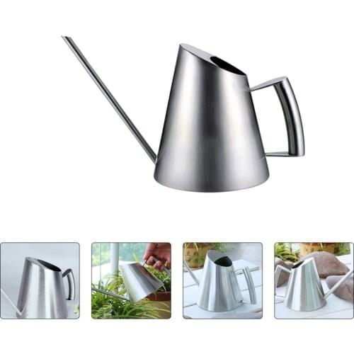 1 Pc Stainless Steel Water Can Bonsai Succulent Watering Pot Long Spout Watering Pot (Silver)
