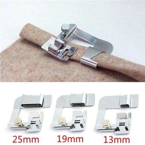1pcs Sewing Machine Foot Presser Craft Stainless Steel Crimp Tool Practical Rolled Feet Sewing Machine Accessories