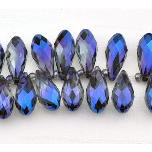 10pcs 11x25mm mixed Crystal Glass Big Waterdrop Crystal beads Teardrop Beads Briolette Crystal Jewelry Loose Beads DIY