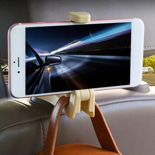 2 in 1 Car Seat Headrest Hook Phone Holder for 4-6 inch Smartphones Universal Auto Back Seat Organizer Storage Hanger