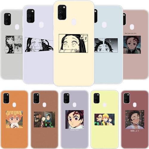 Anime Kimetsu no Yaiba Soft Case for Samsung Galaxy F41 M01 Core M02S M12 M21S M30S M31S M42 M51 M62 A6 A7 A8 Plus 2018 Cover