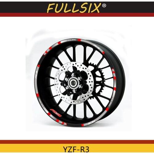 For YAMAHA YZF R3 motorcycle 17inch wheel decals Reflective stickers rim stripes YZF-R3 motorbike R3
