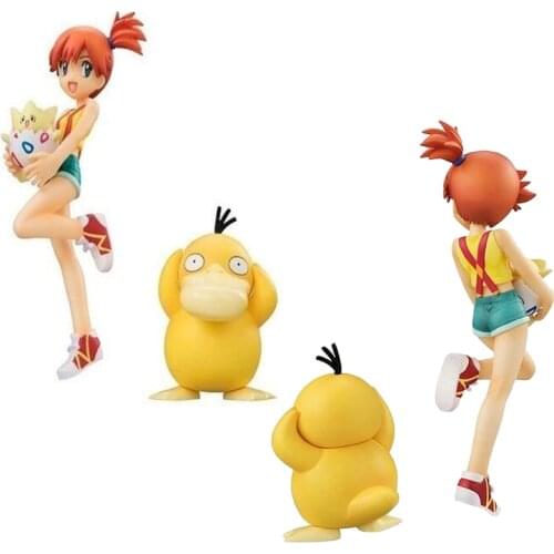 Takara Tomy Pokemon Figures Misty Psyduck Figure Toy Decoration Box Anime Figurine Anime Action Figures Toys for Children