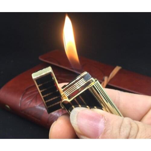New Bussiness Gas Lighter Compact Jet Butane Engraving Metal Gas PING Bright Sound Cigarette lighter Inflated No Gas With Box