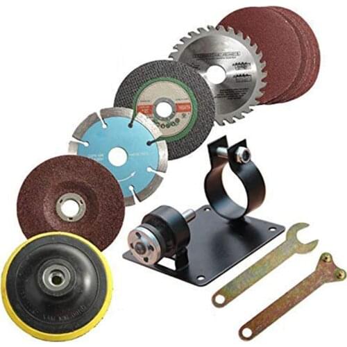 GTBL 15Pcs/Set Hand Drill Cutting Grinding Seat Stand Holder Set Machine Bracket Polish Pad Wrench Set