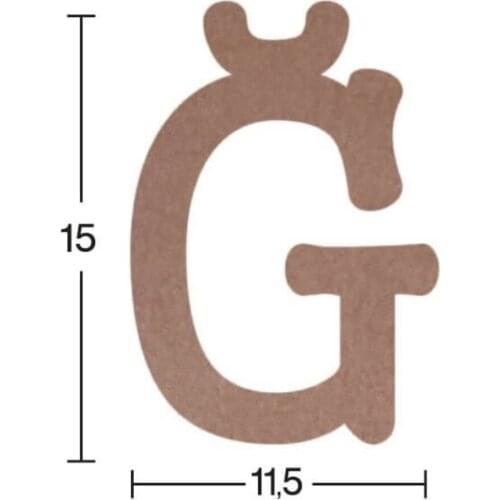 H09 ORK Letter Trinket, 18mm Mdf Unpainted Figurative Wood Object