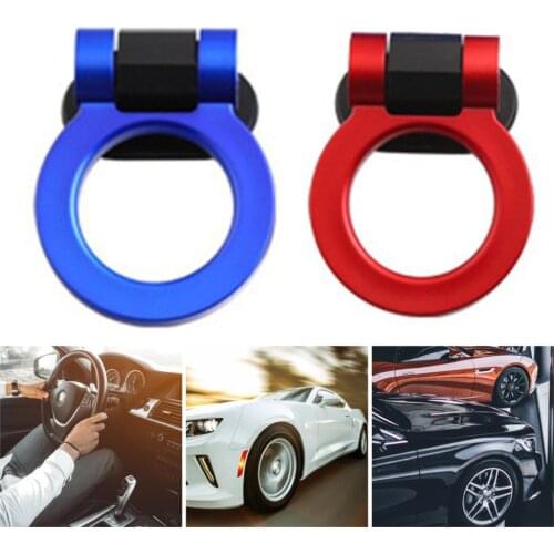 Nice Car Styling Trailer Hooks Sticker Decoration Car Auto Rear Front Trailer Simulation Racing Ring Vehicle Towing Hook 4 Color