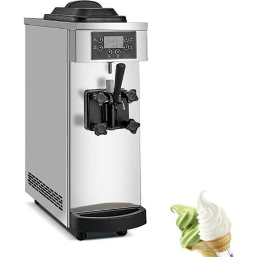 Commercial Ice Cream Maker Stainless Steel Soft Serve Ice Cream Machine Single Head Sundae Making Machine