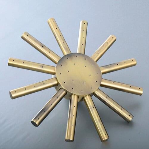 8" inch Antique Bronze Sunflower Bath Rainfall Rain Bathroom Shower Head Bathroom Accessory (Standard 1/2") msh253