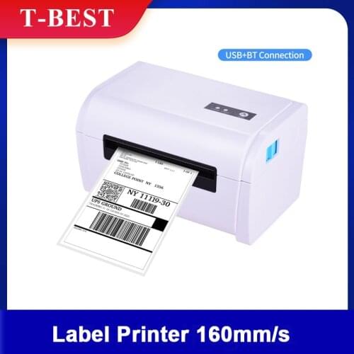 Desktop Thermal Label Printer 160mm/s High Speed USB&BT Compatible with Amazon UPS Ebay Shopify FedEx Labeling Barcode Express