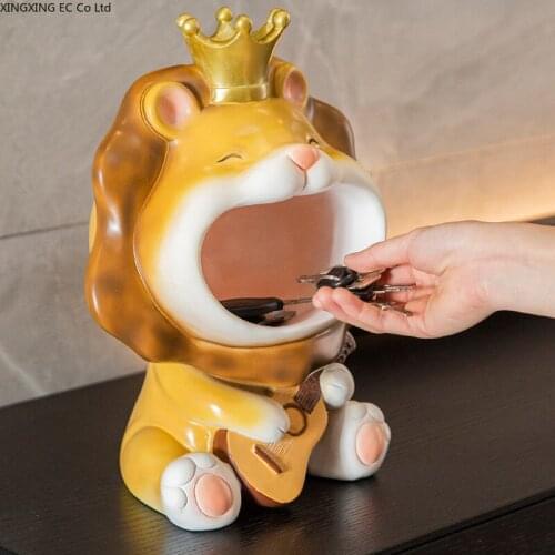 Resin Lion Storage Decorations Home Accessories Guest Simulation Animal Small Decorations Living Room Decoration Accessories
