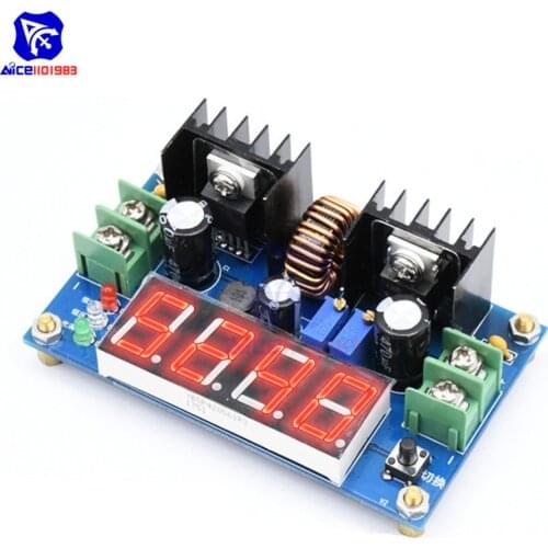 Diymore CC CV Adjustable Step Down Module DC 8 -40V to DC 1.25 -36V 8A 180W DC DC Buck Converter Power Supply Board LED Display