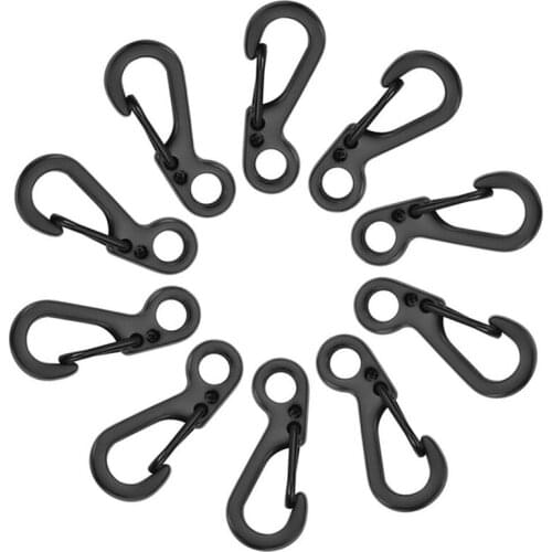 5PCS Tactical Survival Gear Climbing paracord Carabiner Backpack Clasp Mini Spring EDC Keychain