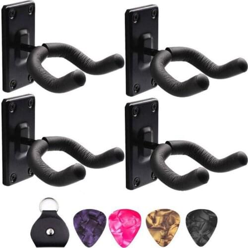 Guitar Pick and Wall Mount Hanger Hook Holder Musical Instruments Display Hanger Suitable Fits Guitars Bass Mandolin Banjo