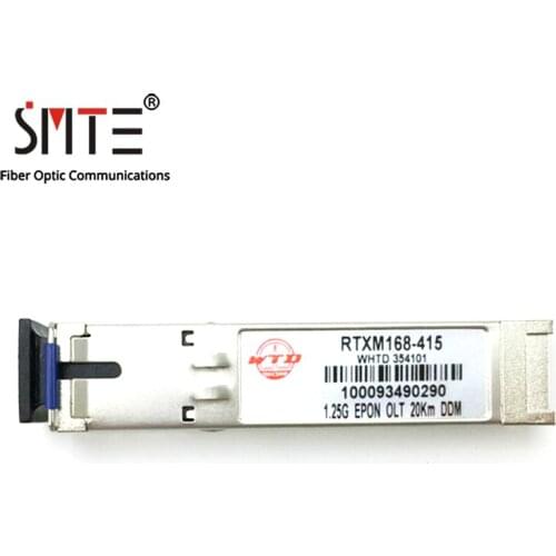 WTD RTXM168-415 1.25G 20km DDM EPON for HW HG ZTE OLT-Class B+ 1000BASE-PX20 EPON OLT-PX20+ SFP Optica Fiber Transceiver