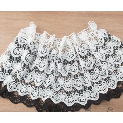 Hot sale Black quality 33 cm milk silk lace