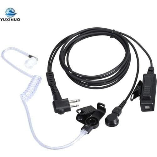 2Pin Security Air Tube PTT Mic Earpiece Headset for Motorola Walkie Talkie EP450 GP300 CP040 CP140 CP180 CP200 Radio Transceiver