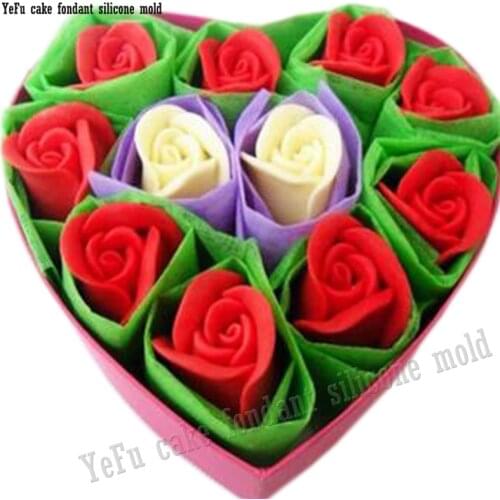 3D Silicone Mold Rose Flowers Shape Mould For Soap,Candy,Chocolate,Ice,DIY Cake decorating tools F0785
