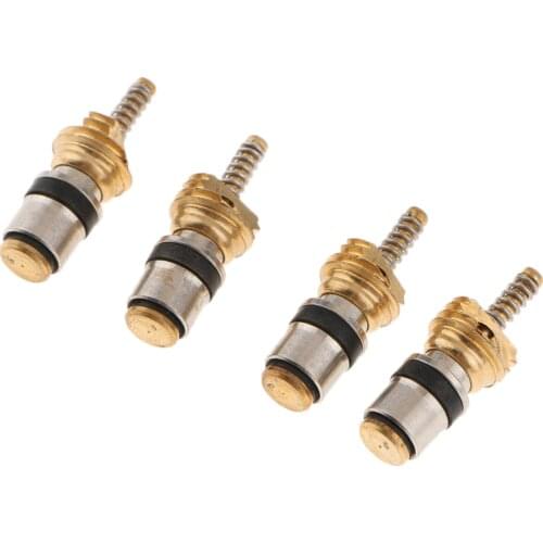 4 Pieces Metal A/C High Pressure Valve Stem Cores for Volvo For Citroen For Fukang For Elysee 20mm*5mm