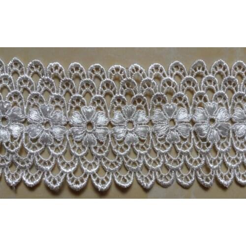 7cm luxurious water soluble embroidery Fish scale flower lace trimmings,clothes decoration accessories,XERY14329p