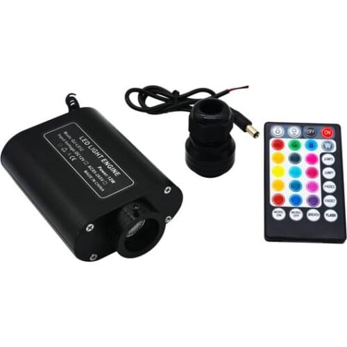 Audio Wireless Fiber Optic Star Light engine RGBW RF remote 12V Music Sound sensor Led Illuminator w/28 Key musical control 12W