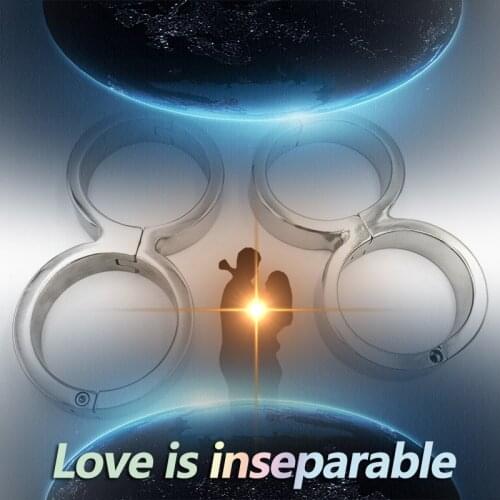 Stainless Steel Lockable Handcuffs Manacles Hand Cuffs Ankle Cuffs Slave Adult BDSM Bondage Restraints kit Sex Toy For Couples