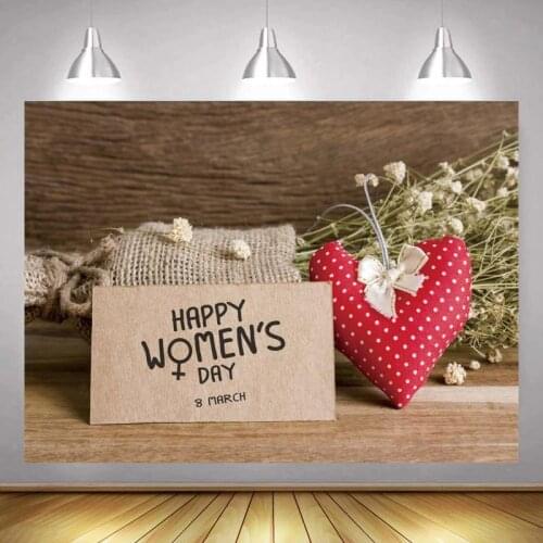 Happy Womens Day Celebration Wine Table Decor Backdrops Photography Wife Mather Birthday Party Photo Backgrounds Photozone