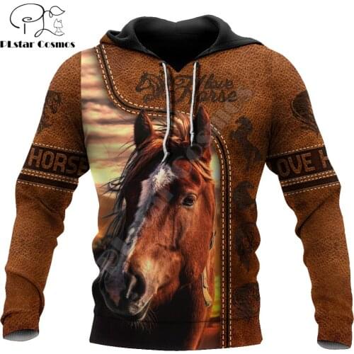 Beautiful Animal Horse 3D Printed Autumn Men Hoodies Unisex Casual Pullover Zip Hoodie Streetwear sudadera hombre DW0541
