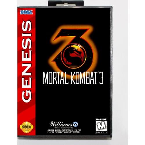 Mortal Kombat 3 Boxed Version 16bit MD Game Card For Sega MegaDrive Sega Genesis System