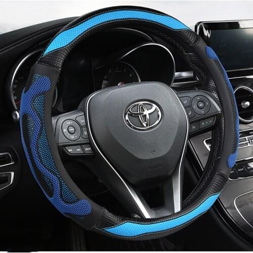 PU Leather Steering Wheel Cover for Toyota Corolla Fortuner Sequoia Auris Avensis YARIS Vios Celica 86 Auto Accessories
