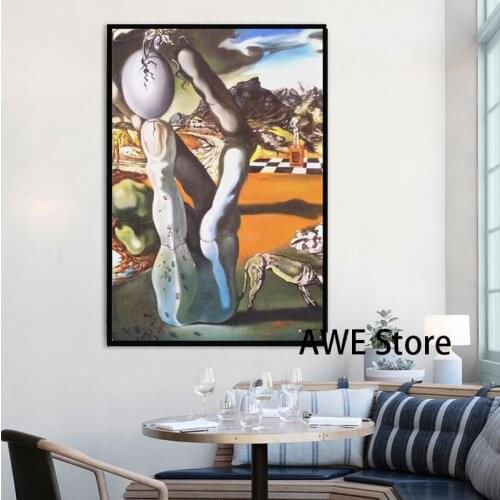Metamorphosis of Narcissus Salvador Dali canvas prints Canvas Painting Poster Modern Family Room Living Room Decoration