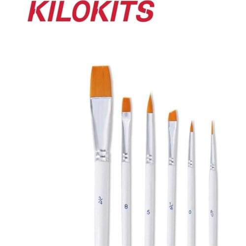 6PCS Painting Brushes Multi Sizes for Painting Model Kits Toy Hobby DIY Miniature Tool HO O OO N Scale 1/35 1/72 1/87 1/64