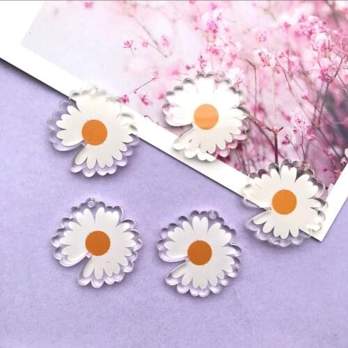 Hot seller of new products acrylic Double sided charms very cute keychain pendant necklace for DIY earrings decoration