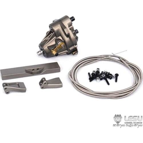 LESU Metal Transfer Case Center Differential Lock for 1/14 RC TAMIYA Tractor Truck Dumper DIY Car Gearbox Scania MAN Benz