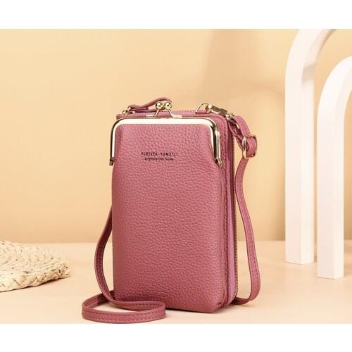 Cute Wallet Organizer Phone Case Document Female 2021 New Kawaii Phone Shoulder Bag Card Holder Wallet Phone Zipper Coin Purse